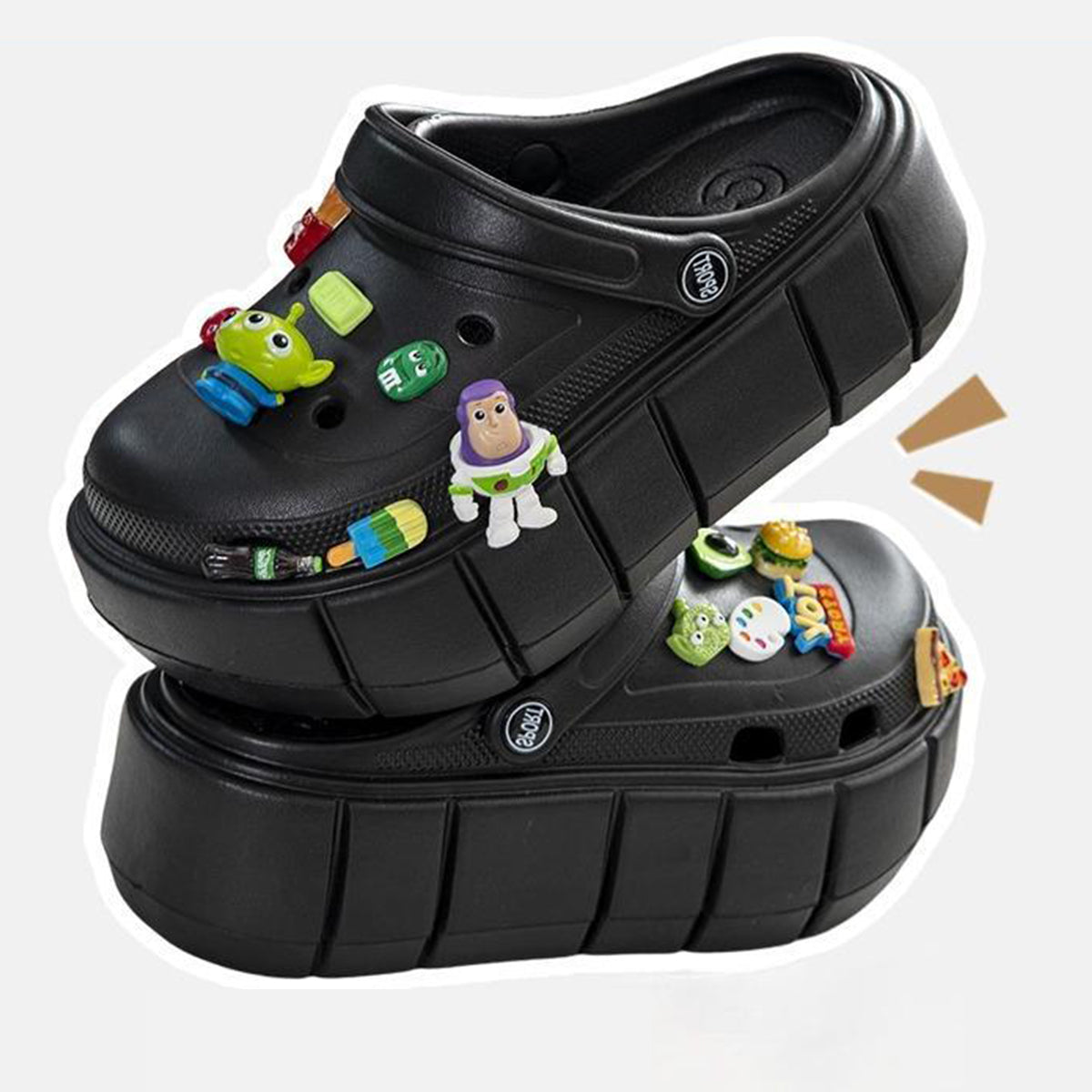Platform Shoes Women's Outdoor Wear Summer Ins Tide Non-Slip All-Matching Height Increasing Muffin Toe Cap Beach Slippers Women's