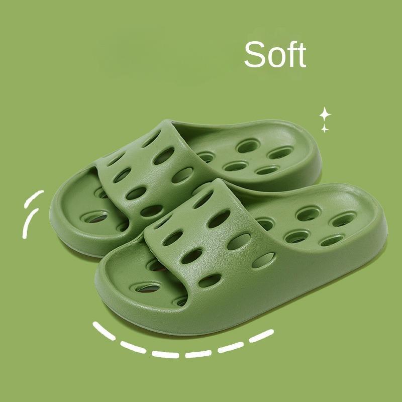 Bathroom Slippers for Women Summer Home Bath Leaking Quick-Drying Hollow Non-Slip Couple Indoor Home Slippers for Men