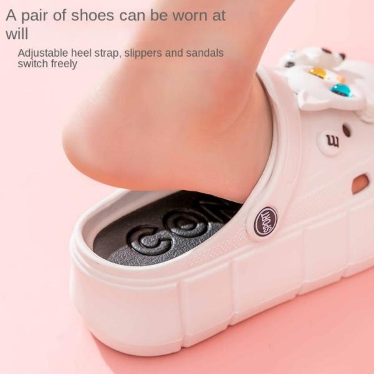 Platform Shoes Women's Outdoor Wear Summer Ins Tide Non-Slip All-Matching Height Increasing Muffin Toe Cap Beach Slippers Women's