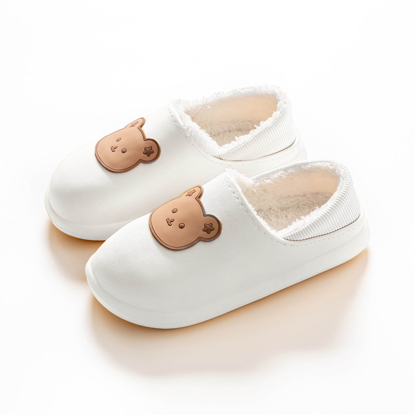Cute Cotton Slippers Women's Autumn and Winter Waterproof Household Indoor and Outdoor Couple Men's Thick Bottom