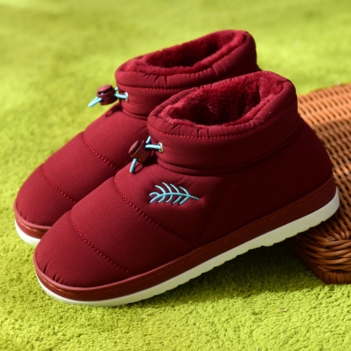 Autumn Winter Warm Comfortable Home Couple Cotton Slippers Waterproof Non-slip Cotton Slippers