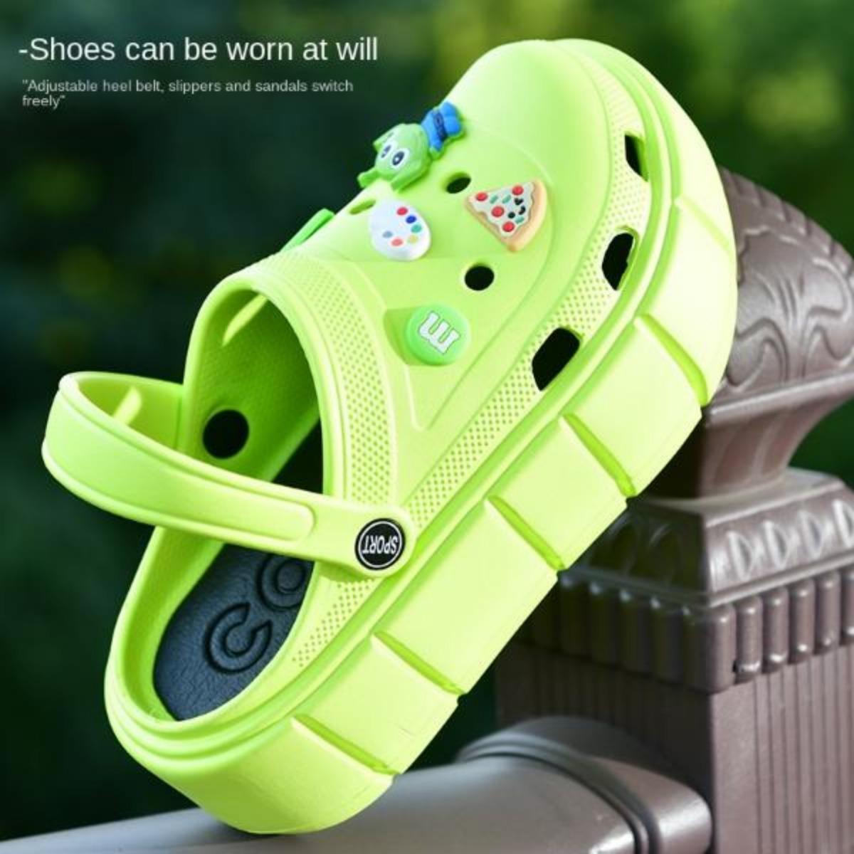 Thick Bottom for Outdoors Hole Shoes for Women Summer Non-Slip 2022 New Beach Couple Good-looking Closed Toe Anti-Collision Sandals