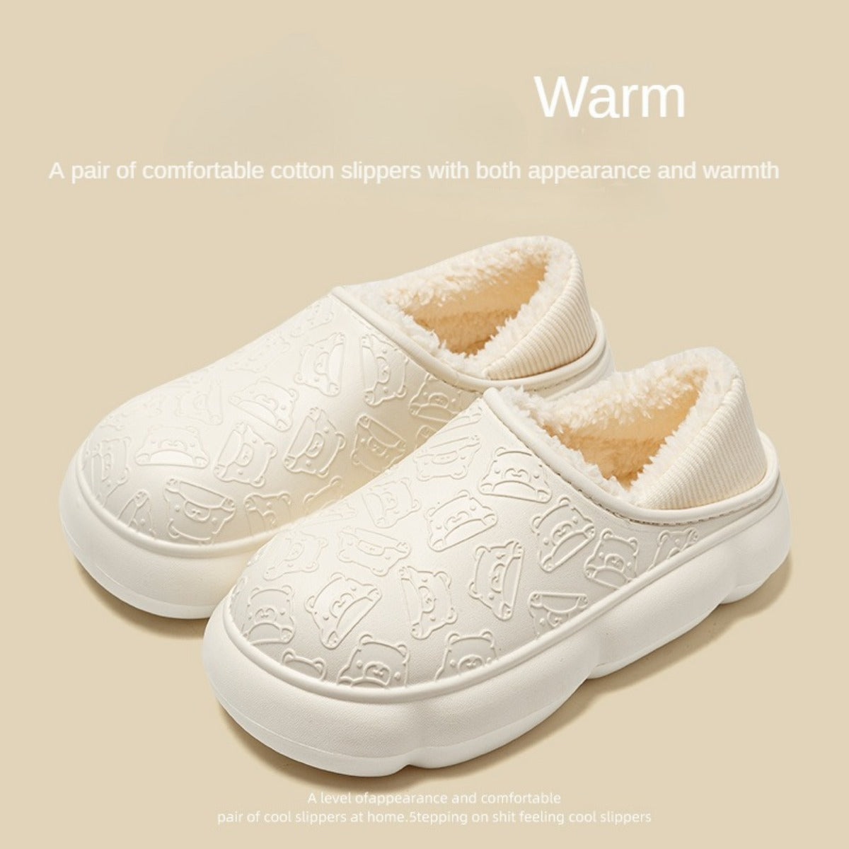 2023 New Waterproof Cotton Slippers Men's Bag Heel Autumn and Winter Indoor Home Non-Slip Couples Cotton Shoes Female Confinement Shoes