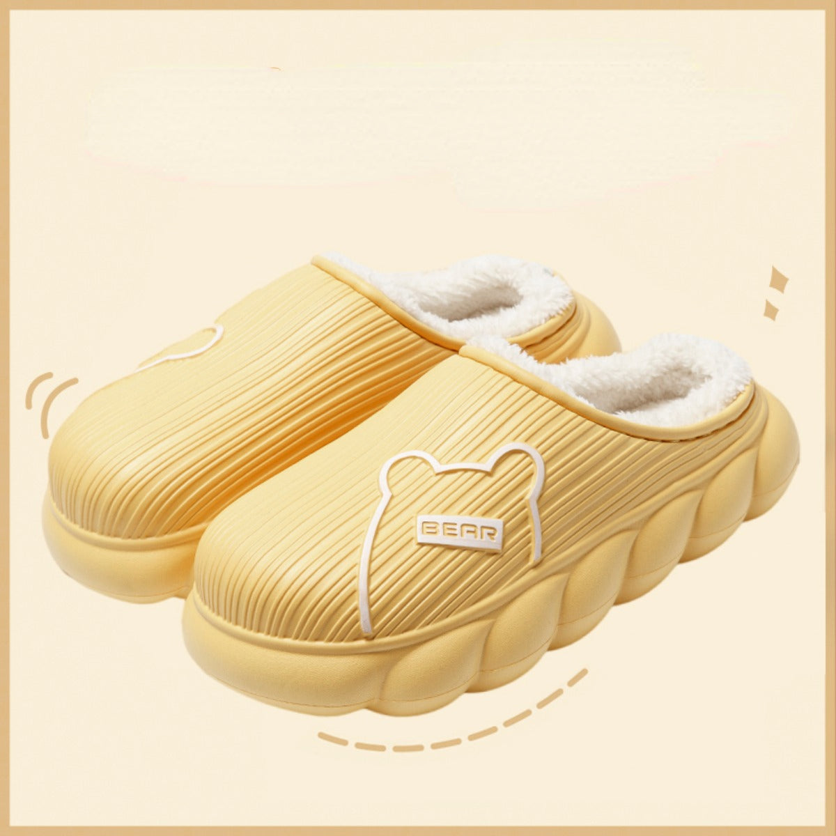 Autumn and Winter Women Waterproof Cotton Slippers Soft Indoor Home for Couples Warm Thick Soled Slippers for Women