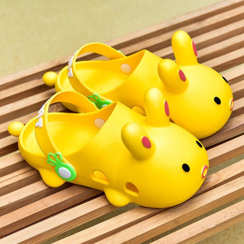 Summer Children's Slippers Boys and Girls Children's Non-Slip Cartoon Anti-Collision Cute Rabbit Hole Shoes Sandals