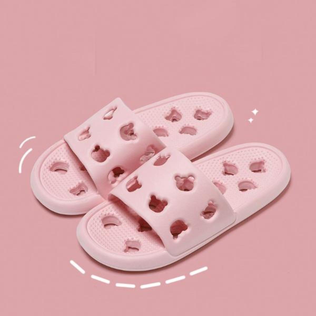 Bathroom Slippers for Women Summer Home Bathroom Bath Non-Slip Leaking Quick-Drying Couple Slippers for Men