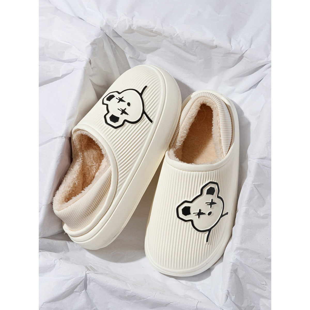 Waterproof Cotton Slippers for Women Winter Home Warm Winter Plus Velvet Warm Cotton Shoes for Men