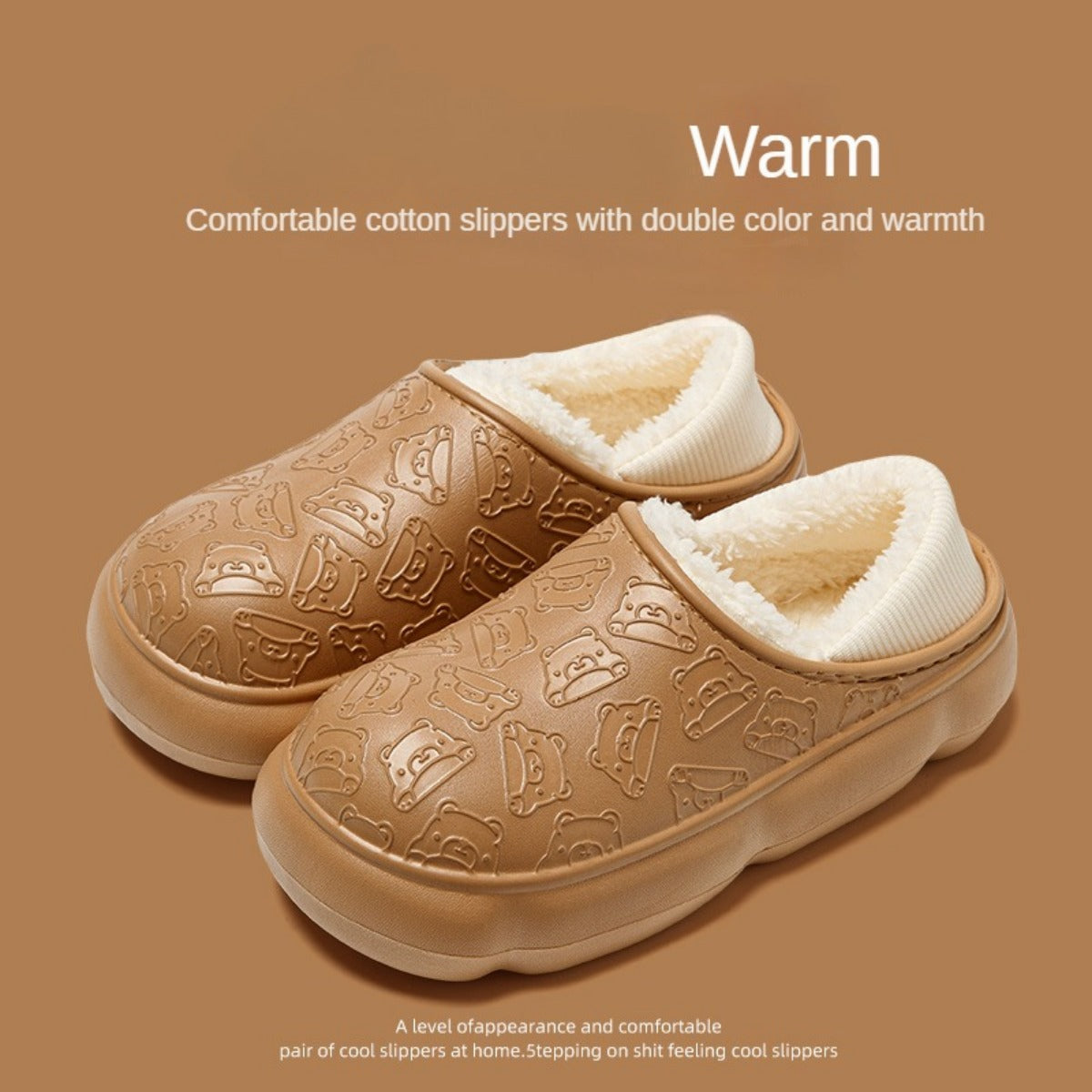 2023 New Waterproof Cotton Slippers Men's Bag Heel Autumn and Winter Indoor Home Non-Slip Couples Cotton Shoes Female Confinement Shoes