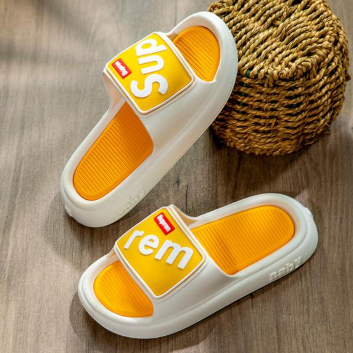 Outdoor Children's Thick-Soled Slippers Indoor Slippers Summer Bathroom Bath Non-Slip Household Couple Slippers