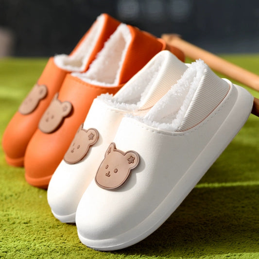 Cotton Slippers Women's Autumn and Winter Cute Waterproof Home Indoor Warm Platform Slippers Winter