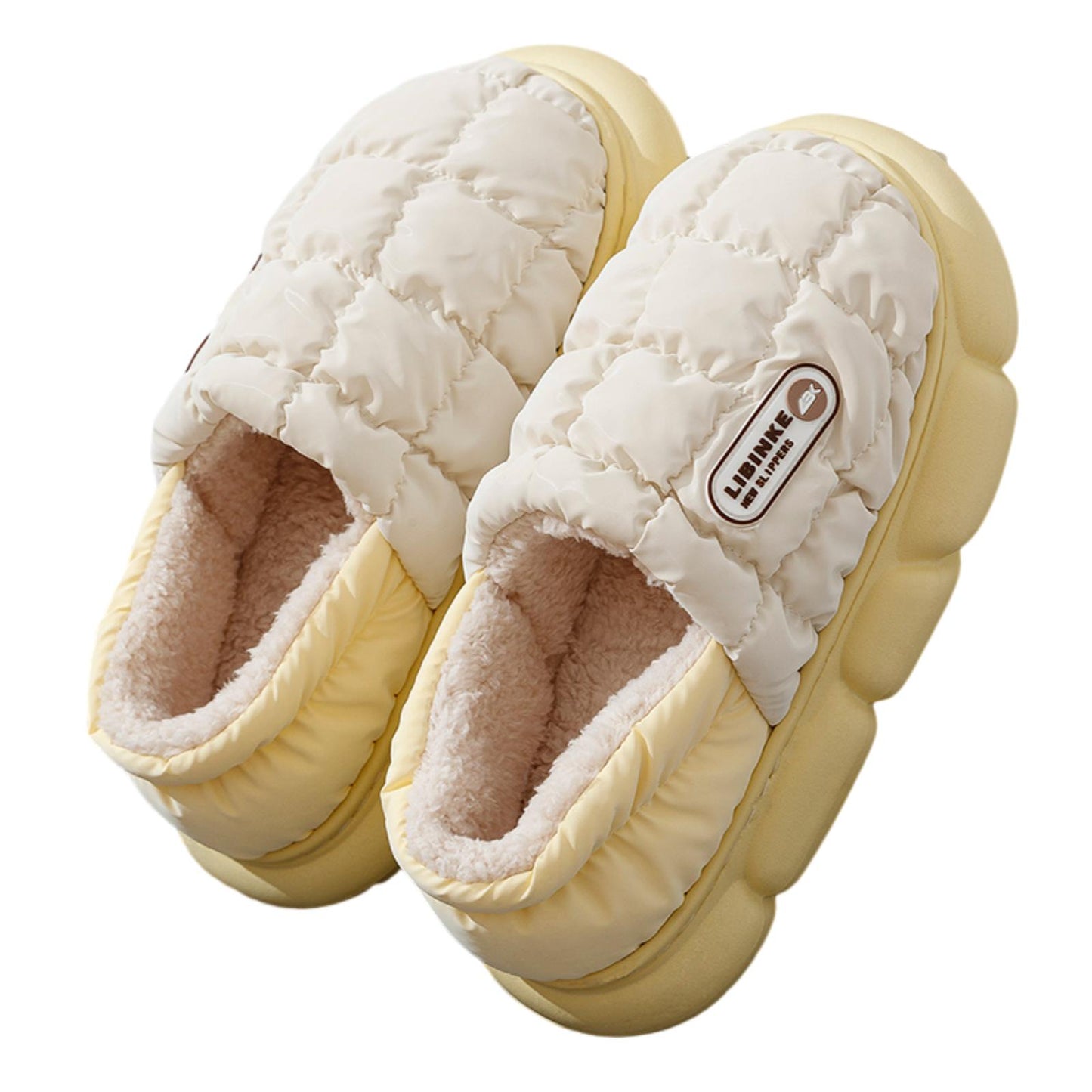 Cotton Slippers Women Autumn Winter Warmth Indoor Home Outdoor Non-slip Cotton Slippers