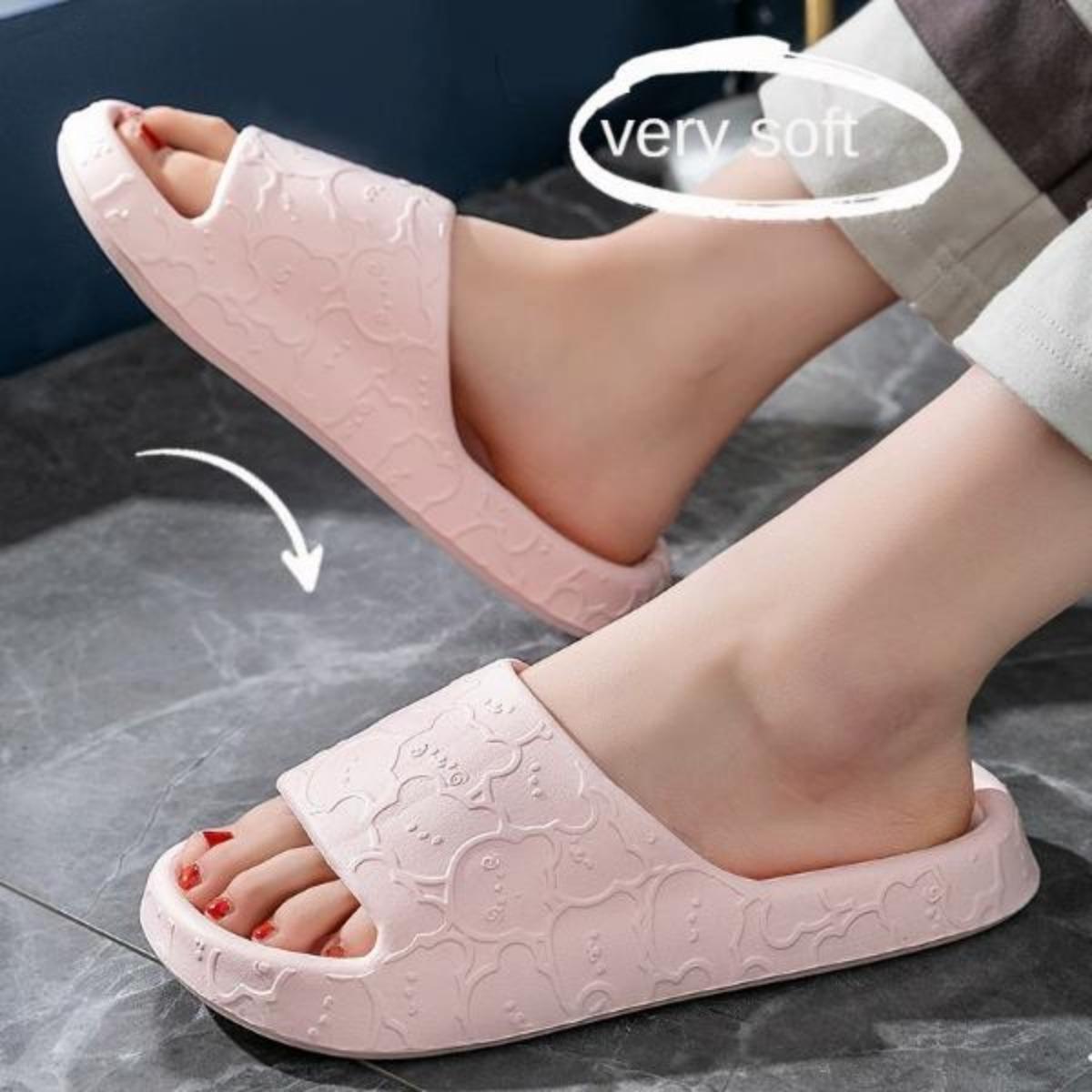 Summer Super Soft Comfortable Slippers Women's Cute Outdoor Slippers Bathroom Household Bath Non-Slip Couple Slippers