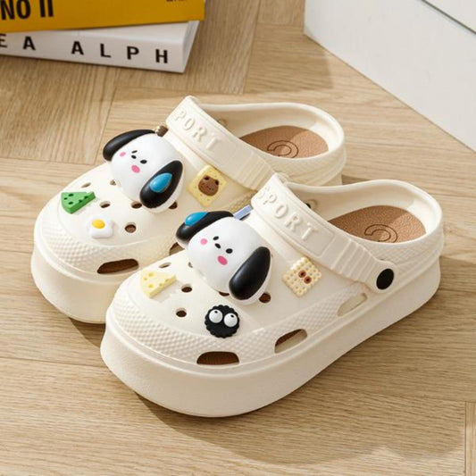 Women's Hole Shoes Summer Student Outer Wear Ins Trendy Shit Feeling Raise the Bottom Closed Toe Sandals Beach Sandals