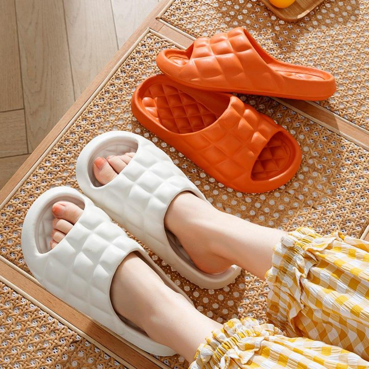 Buy One Get One Free Slippers for Women Summer Indoor Non-Slip Bath Mute Home Summer Household Bathroom Slippers for Men