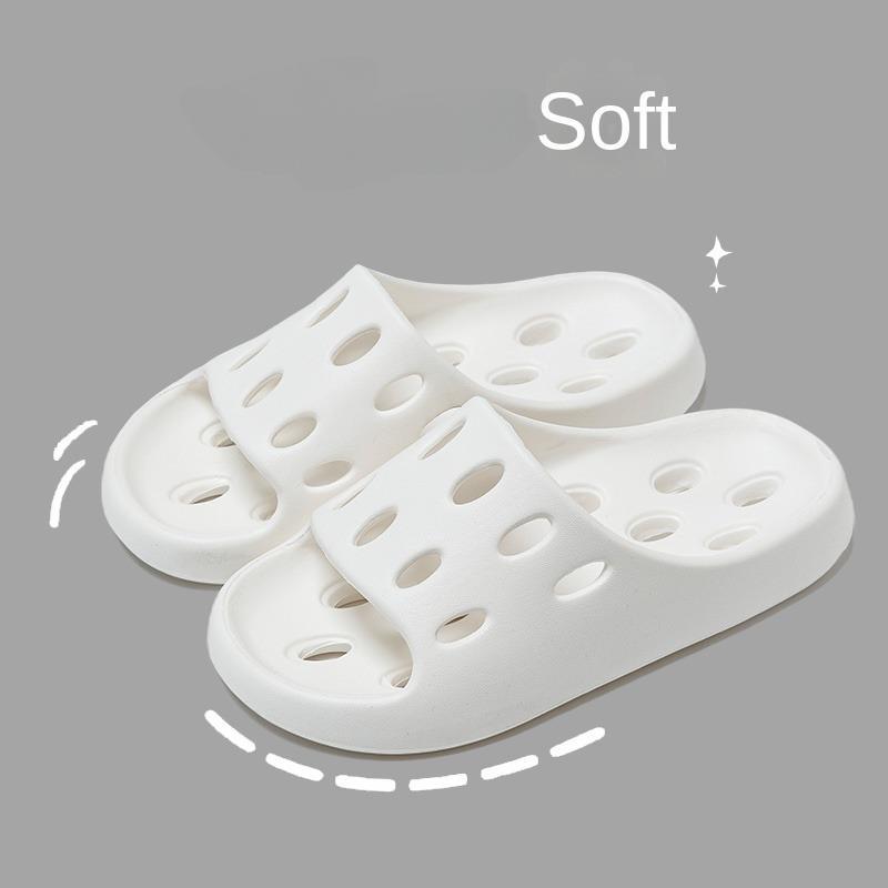 Bathroom Slippers for Women Summer Home Bath Leaking Quick-Drying Hollow Non-Slip Couple Indoor Home Slippers for Men