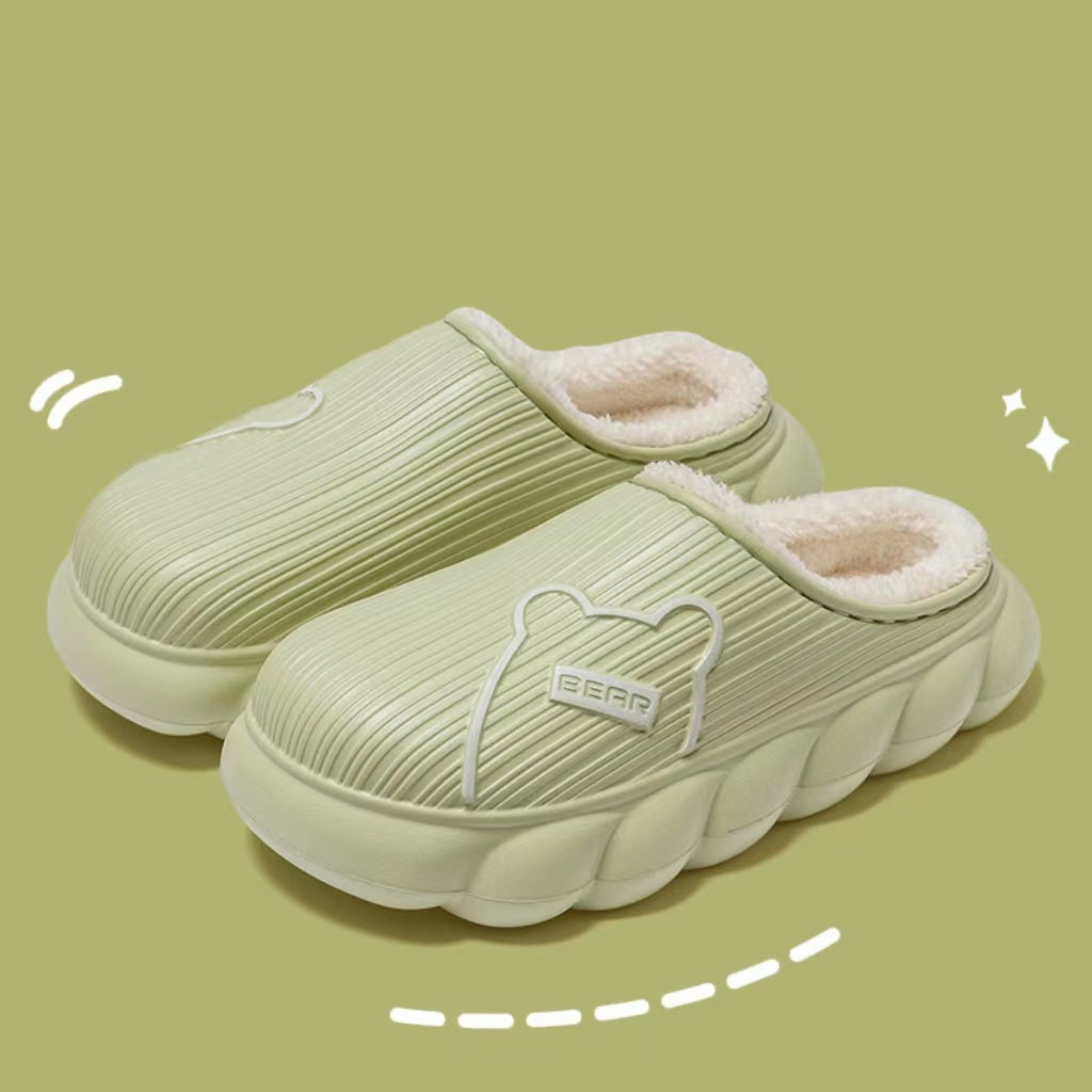 Autumn and Winter Women Waterproof Cotton Slippers Soft Indoor Home for Couples Warm Thick Soled Slippers for Women