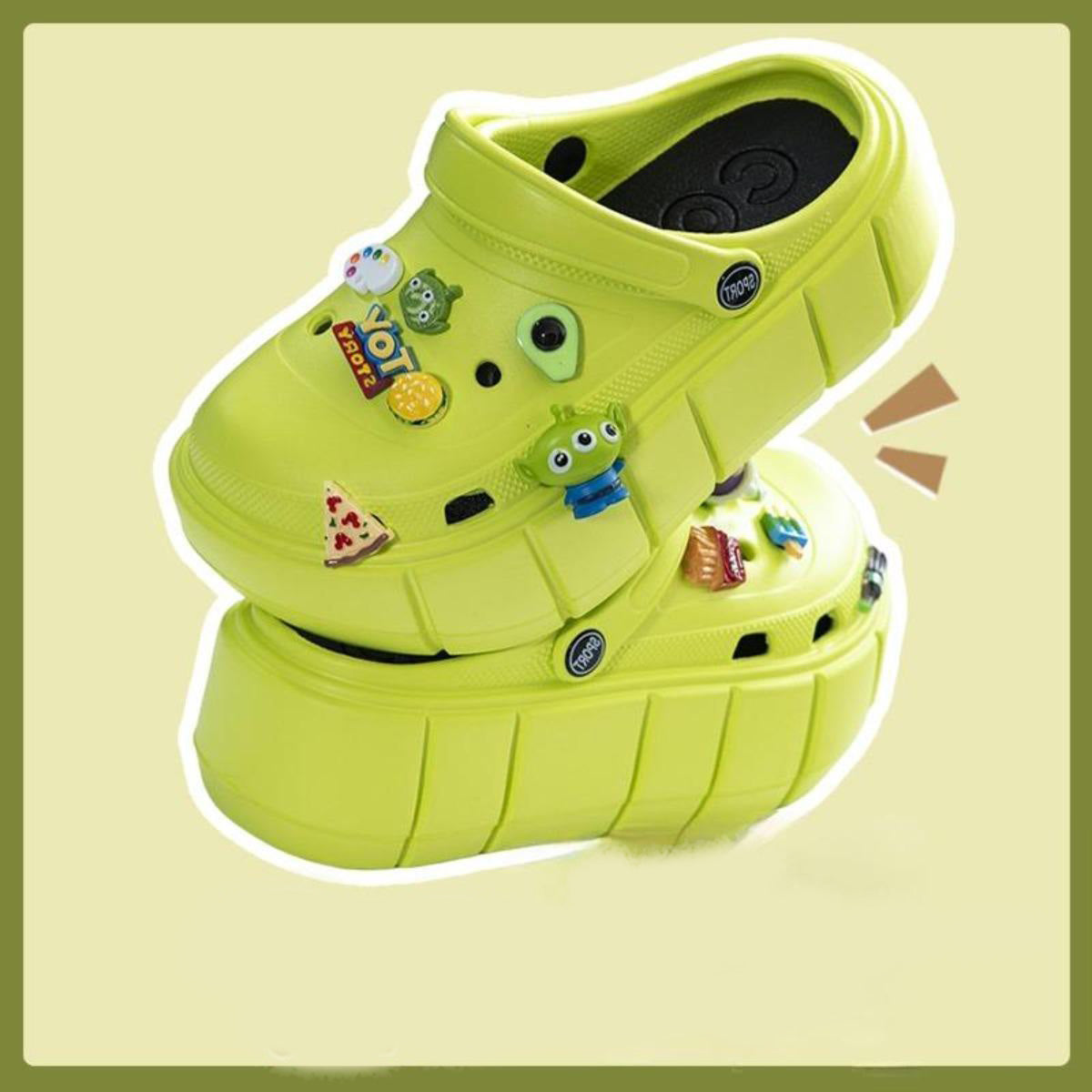 Thick-soled Hole Shoes Women Wear DIY Extra Height In Summer Two Wear Bag Head Anti-collision High-value Home Anti-slip Sandals