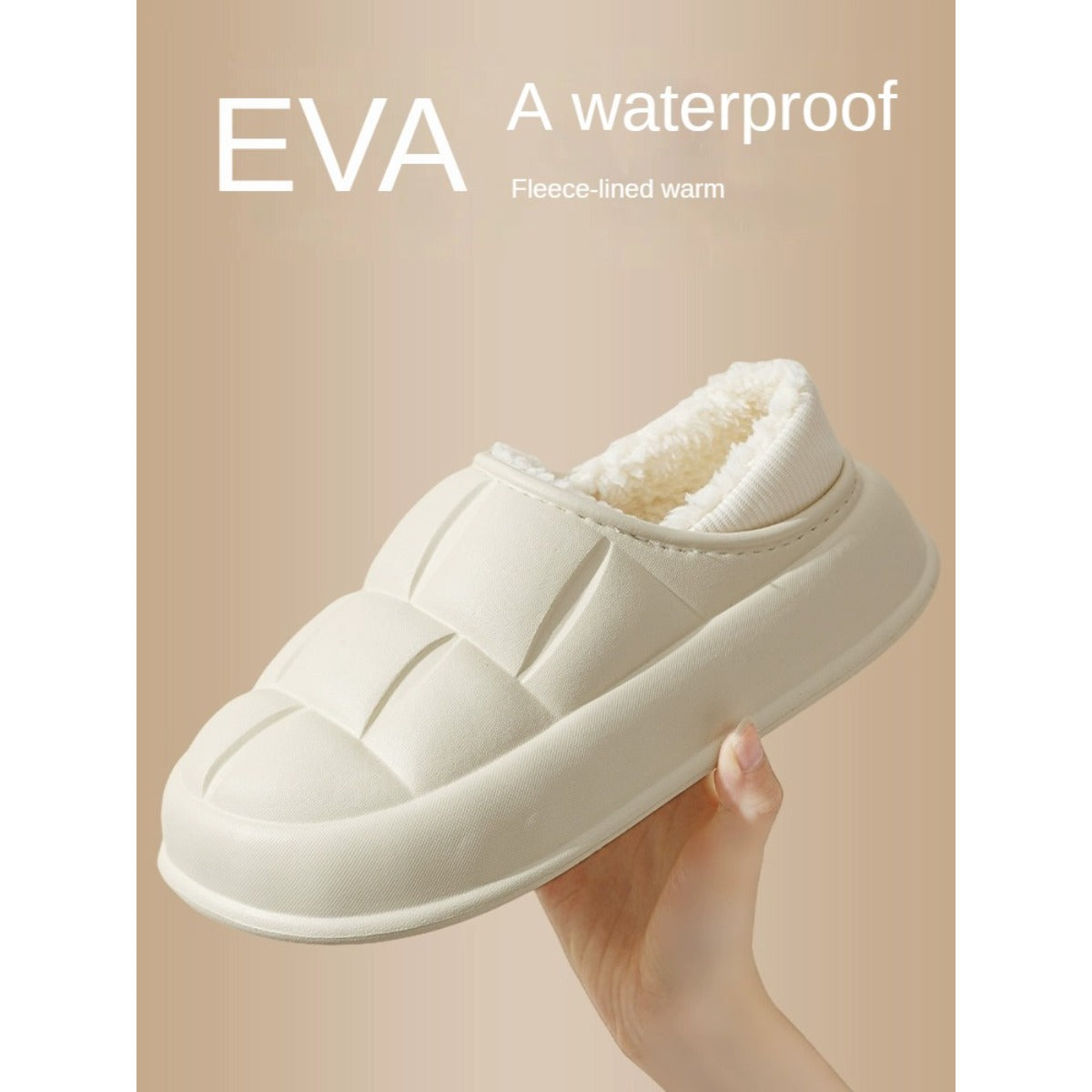 Waterproof Cotton Slippers Women's Winter Bag and Indoor Home Warmth Winter Wear Cotton Shoes