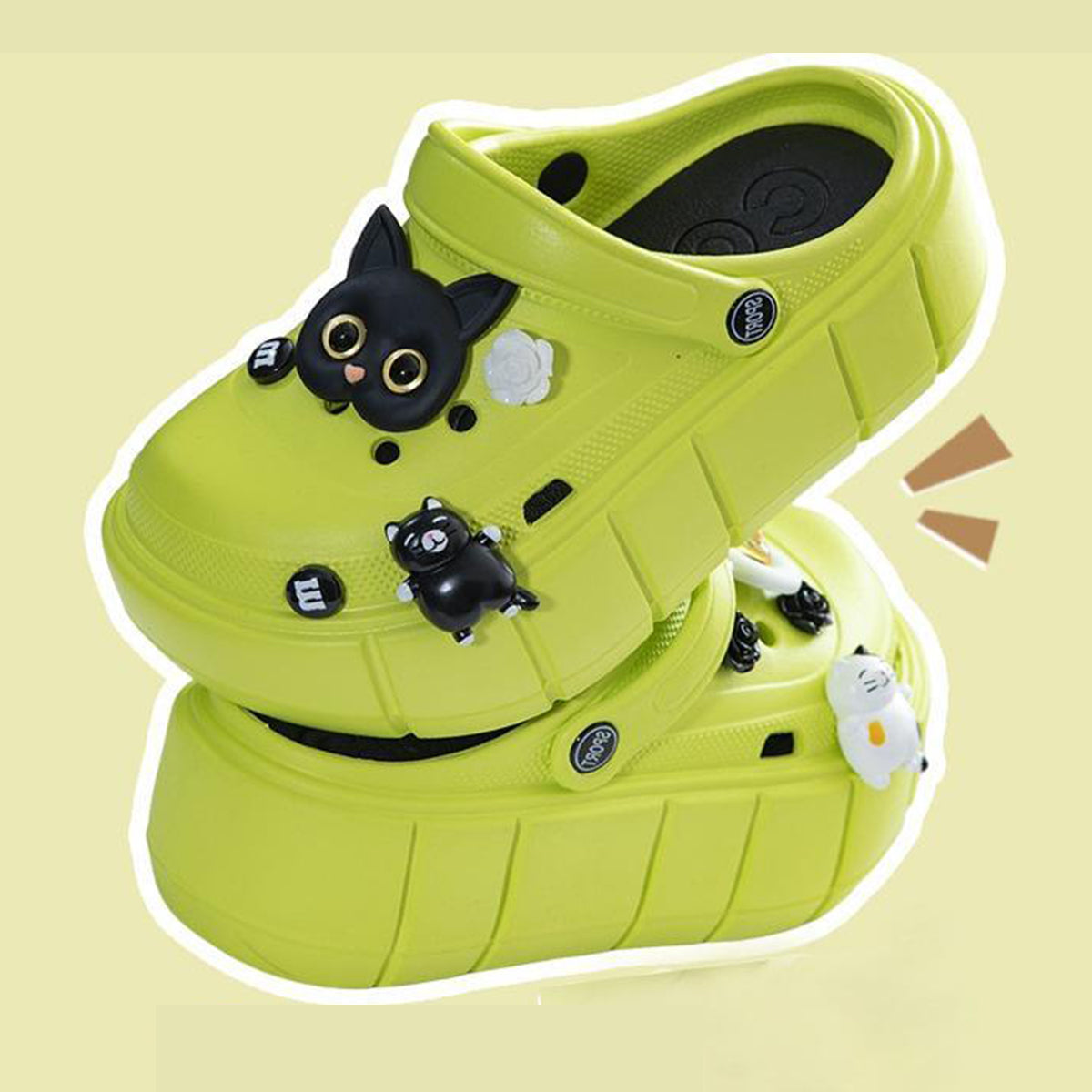 Thick-soled Hole Shoes Women Wear DIY Extra Height In Summer Two Wear Bag Head Anti-collision High-value Home Anti-slip Sandals