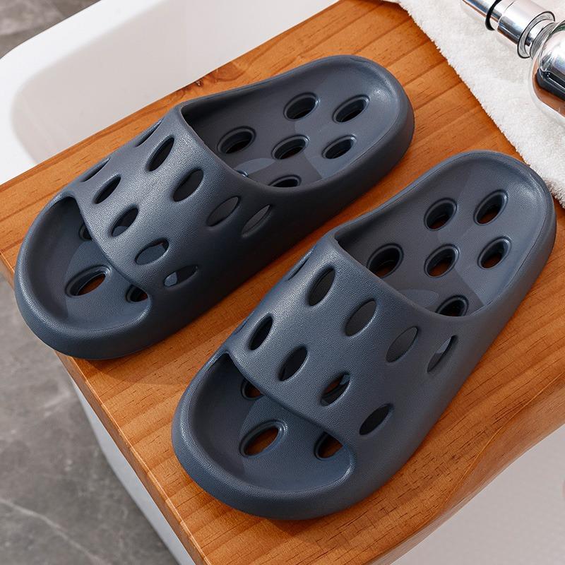 Bathroom Slippers Non-Slip Men's Summer Home Indoor Mute Hollow Shower Leaking Toilet Bathroom Slippers Ladies