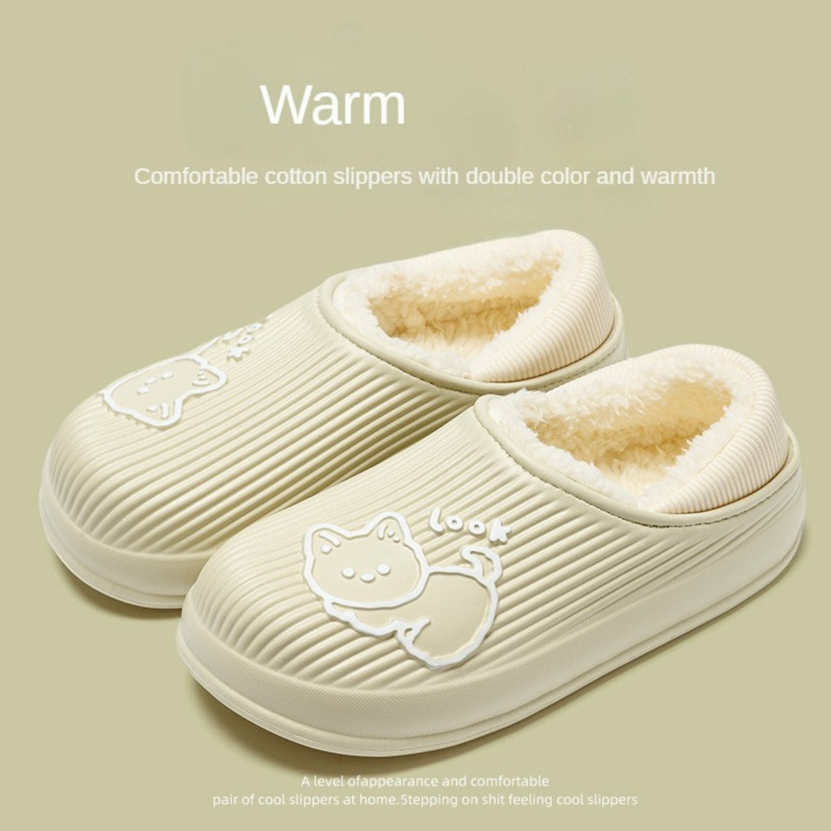 Waterproof Cotton Slippers Women's Autumn and Winter 2023 New Style Poop Feeling Indoor Home Non-Slip Plush Confinement Ankle Wrap Cotton Shoes