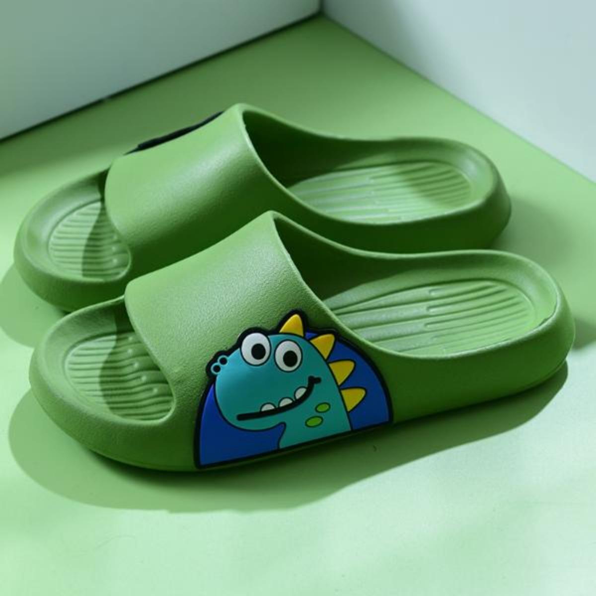 Children's Slippers Boys Summer Middle and Big Children Home Bathroom Bath Non-Slip Indoor Soft Bottom Cartoon Sandals Wear-Resistant