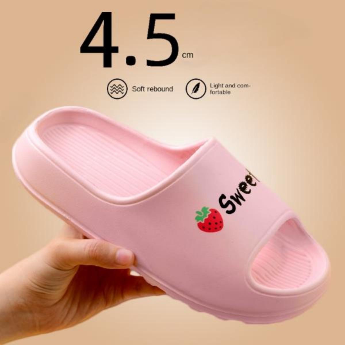 Super Thick Bottom Slippers for Women Summer Outdoor Wear Home Non-Slip Bathroom Mute Indoor Home Soft Bottom Couple Men's Slippers