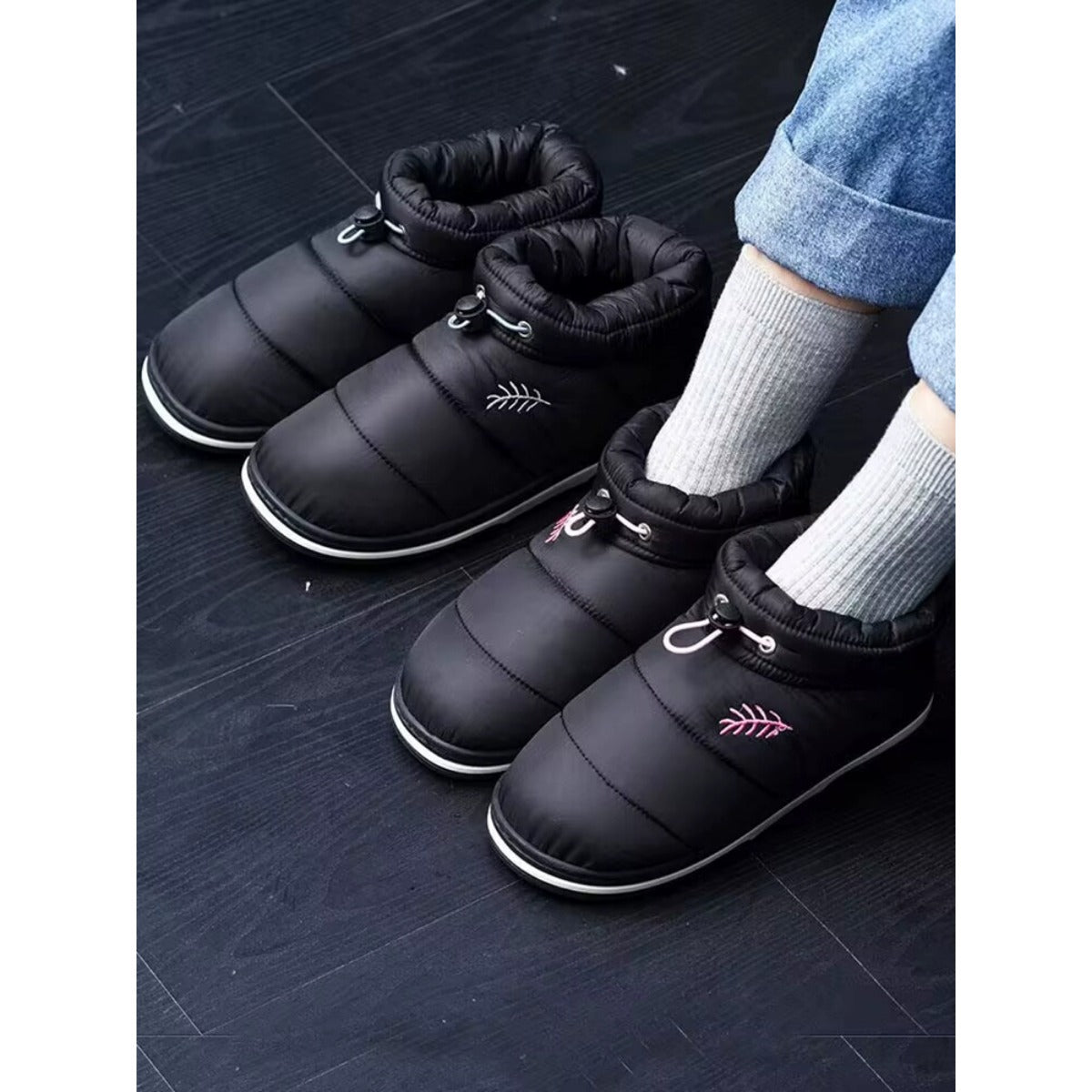 Winter Cotton Slippers Women's Indoor Home Non-slip Platform Warm Cotton Shoes