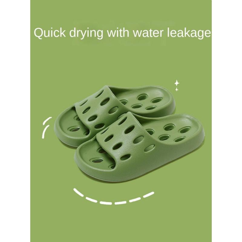 Bathroom Slippers for Women Summer Home Bath Leaking Quick-Drying Hollow Non-Slip Couple Indoor Home Slippers for Men