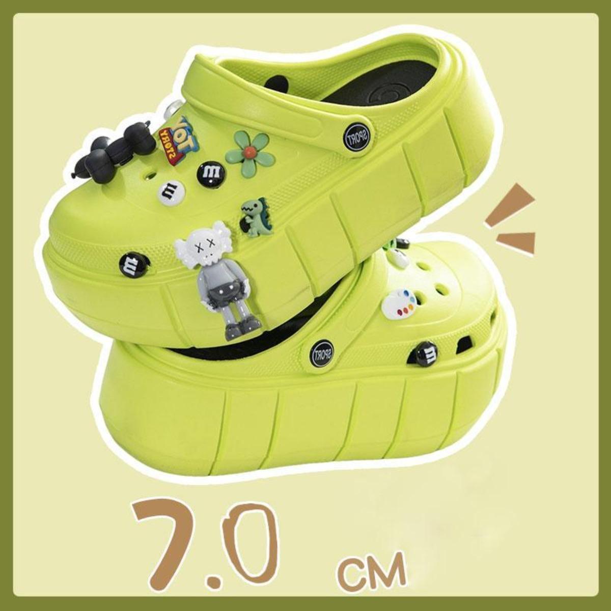 Thick Bottom for Outdoors Hole Shoes for Women Summer Non-Slip 2022 New Beach Couple Good-looking Closed Toe Anti-Collision Sandals