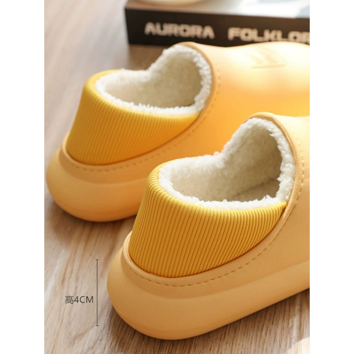 Cotton Slippers Women's Waterproof Autumn And Winter Home Couple Wear Plush Warm Cotton Shoes Indoors And Outdoors