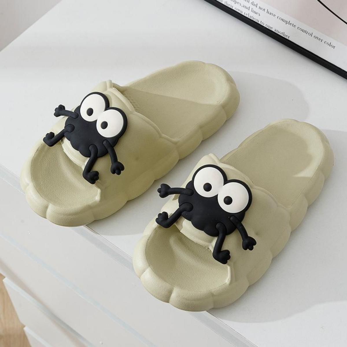 Women's Summer Indoor Home Bathroom Bath Non-Slip Cute Rabbit Shit Slippers Summer Outerwear