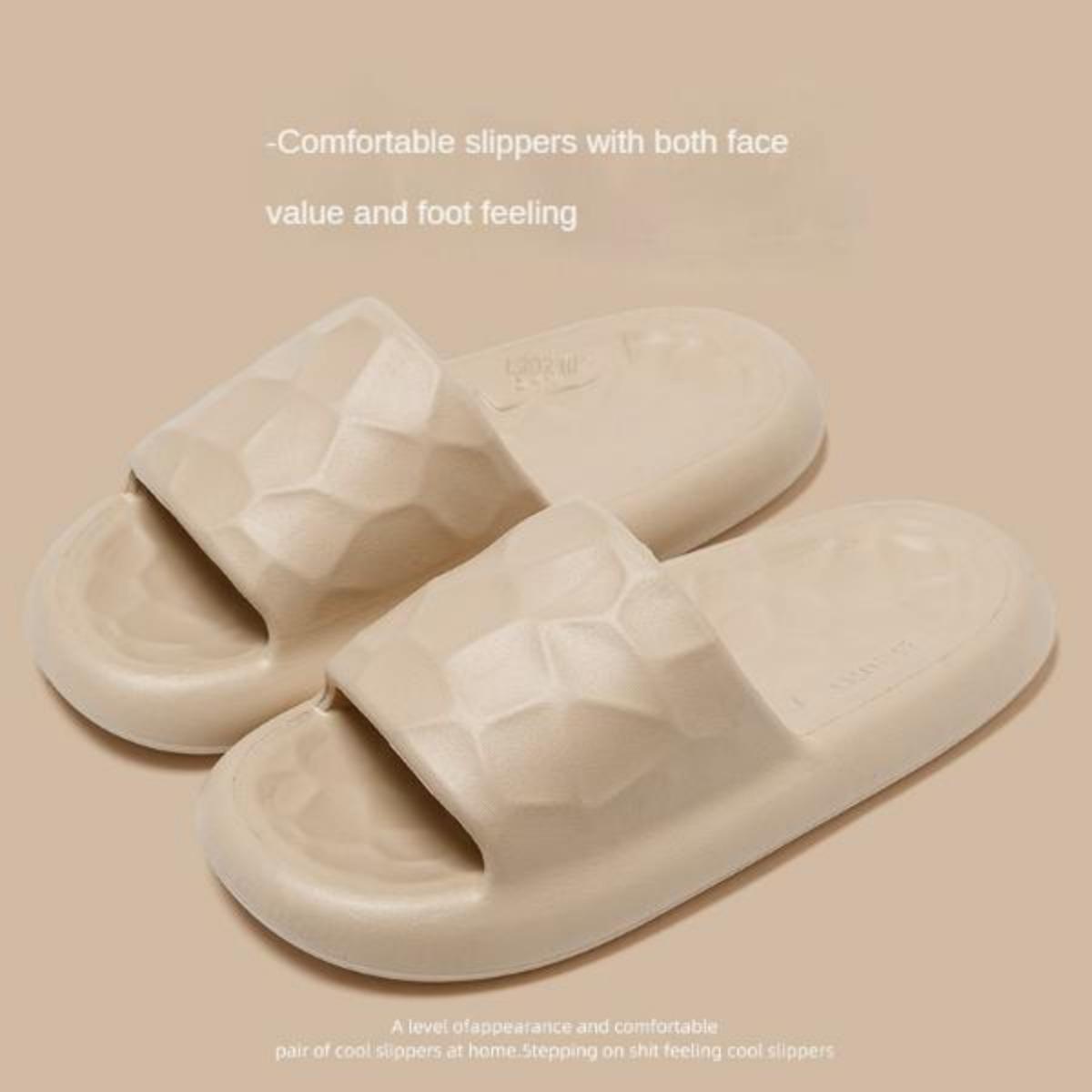 2023 New Summer Outerwear Slippers Women's Slippers Summer Indoor Home Non-Slip Thick Bottom Men's Bathroom Slippers