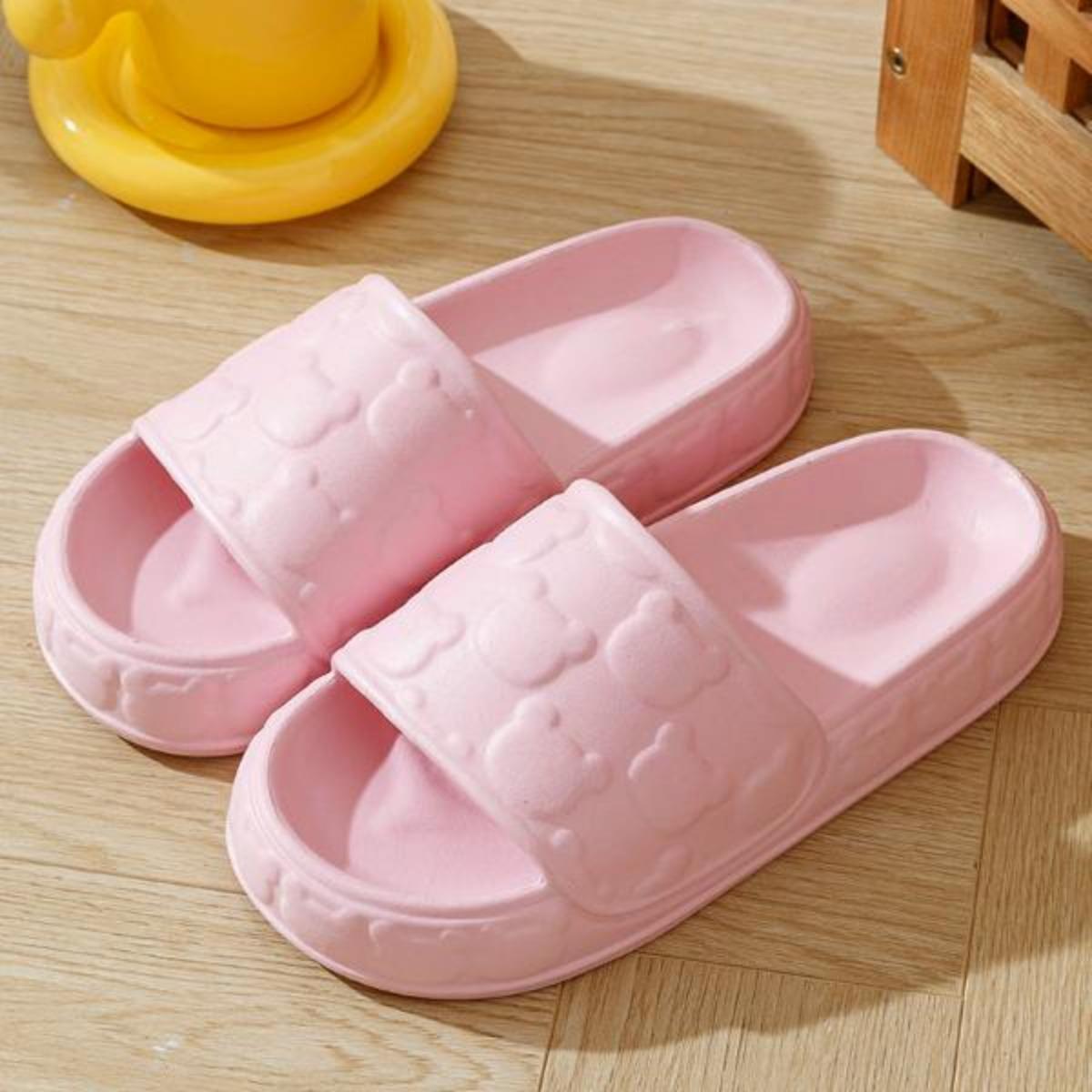 Slip-on Slippers for Women Summer Outdoor 2022 New Bathroom Bath Non-Slip Indoor Household Platform Slippers