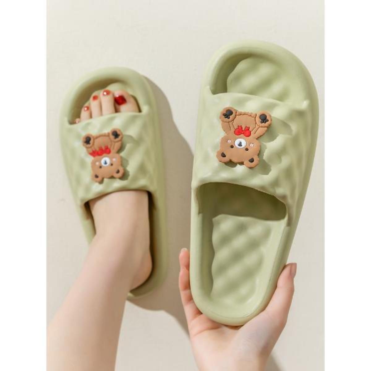 Women's Summer Slippers Indoor Household Thick-Soled Bathroom Bath Non-Slip Soft-Soled Eva Outdoor Slippers Men