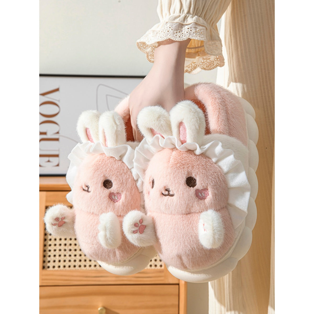 Cotton Slippers Winter Indoor Home Non-Slip Home Shoes Bottom And Warm Slipper Winter