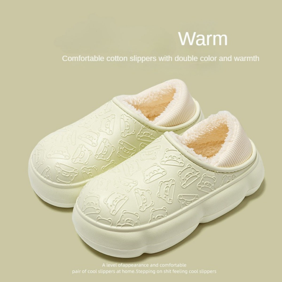 2023 New Waterproof Cotton Slippers Men's Bag Heel Autumn and Winter Indoor Home Non-Slip Couples Cotton Shoes Female Confinement Shoes