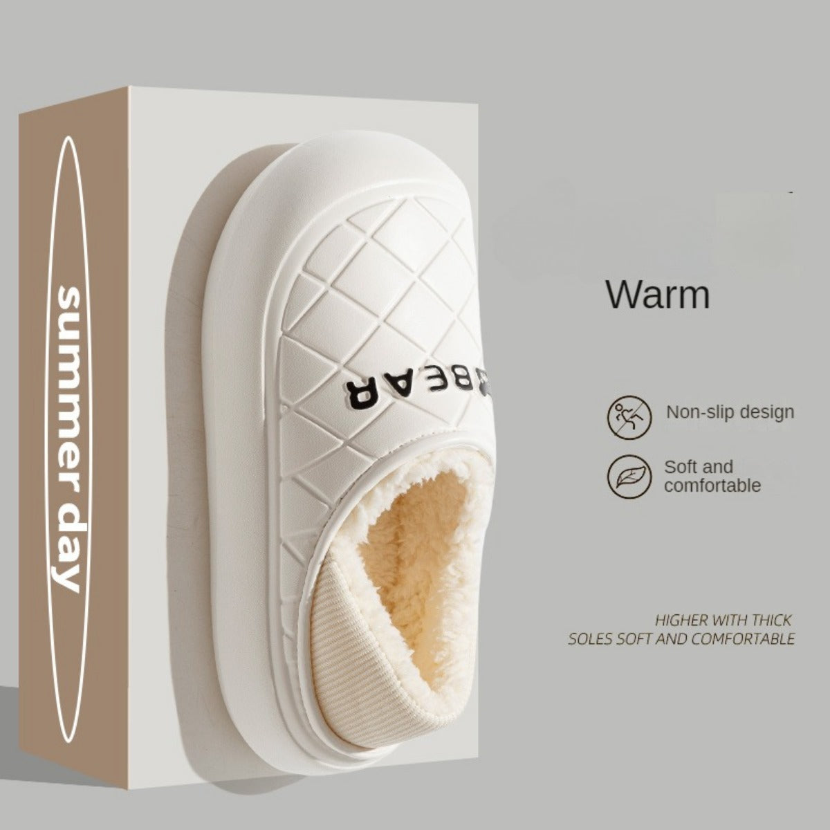 2023 New Waterproof Cotton Slippers Women's Winter Home Warm Non-Slip Cotton Slippers Outdoor Bag Heel Outdoor Cotton-Padded Shoes Men