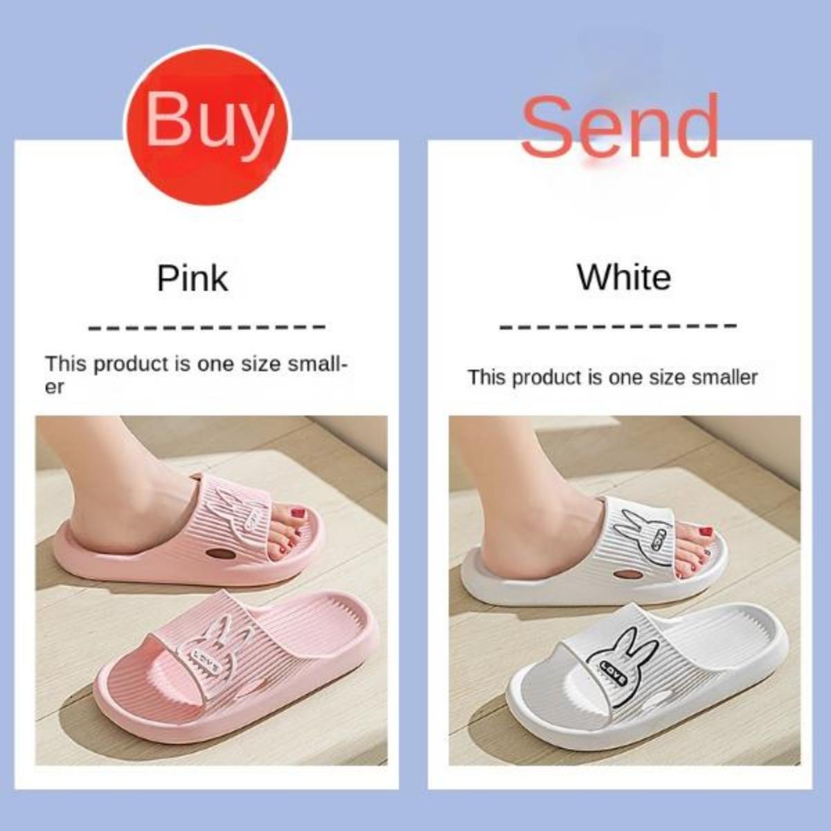 Buy One Get One Free Outdoor Slippers for Women Summer Indoor Household Bathroom Non-Slip Platform Eva Couple Slippers for Men