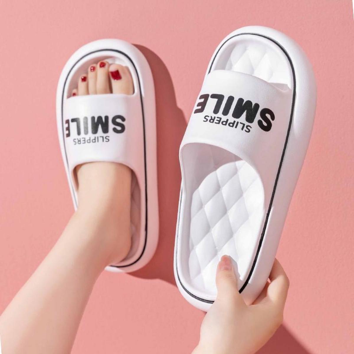 Deodorant Slippers for Women Summer Outdoor Non-Slip Indoor Home Couple Bathroom Bath Platform Slippers for Men Summer