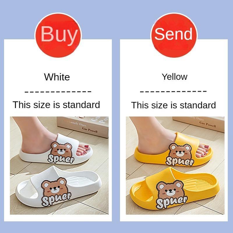 Buy 1 Get 1 Free Slippers Women's Summer Indoor Household Bath Couple's Anti-Slip Slippers Men's Outerwear