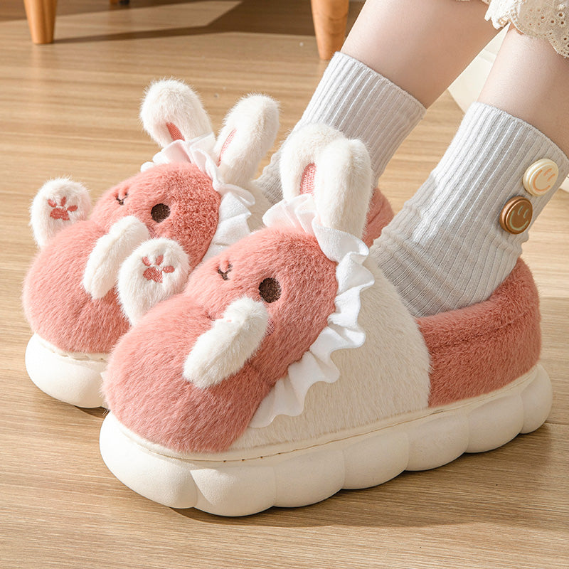 Cotton Slippers Winter Indoor Home Non-Slip Home Shoes Bottom And Warm Slipper Winter