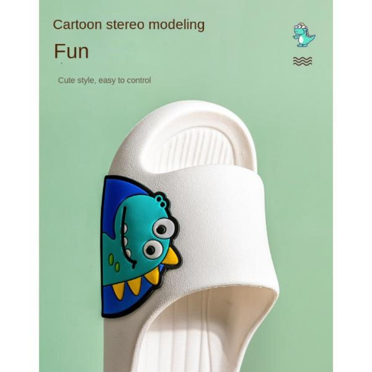 Children's Slippers Boys Summer Middle and Big Children Home Bathroom Bath Non-Slip Indoor Soft Bottom Cartoon Sandals Wear-Resistant