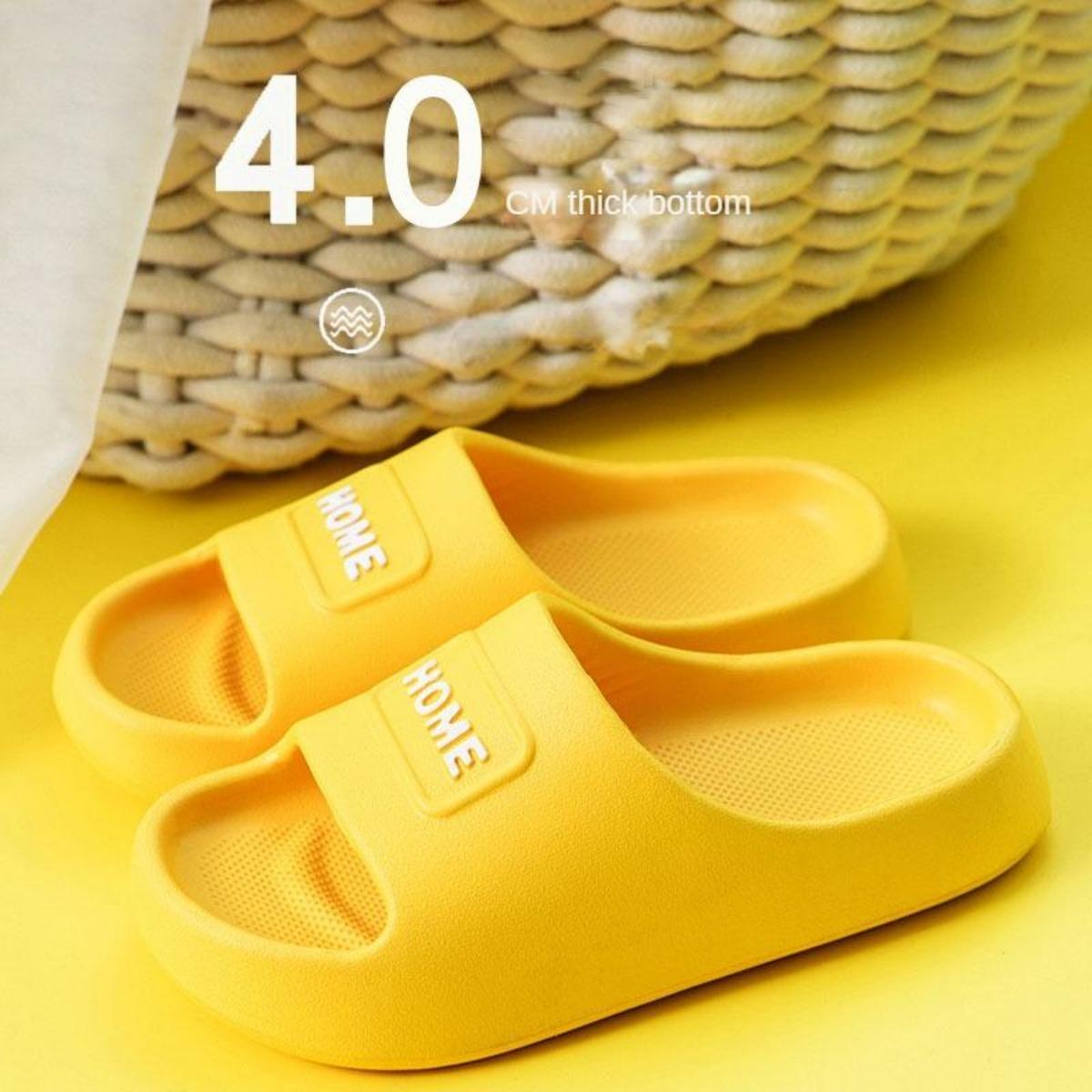 Women's Summer Indoor Outdoor Home Bathroom Non-Slip Bath Soft Bottom Poop Feeling Couple Thick Bottom Slippers Men's Outdoor Wear