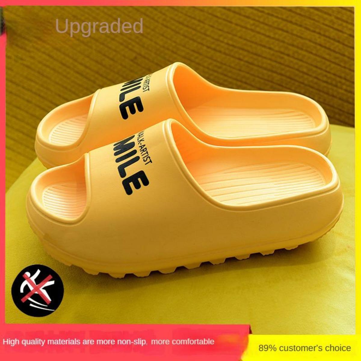 Super Thick Bottom Slippers for Women Summer Outdoor Wear Home Non-Slip Bathroom Home Soft Bottom Couple Slippers for Men Summer