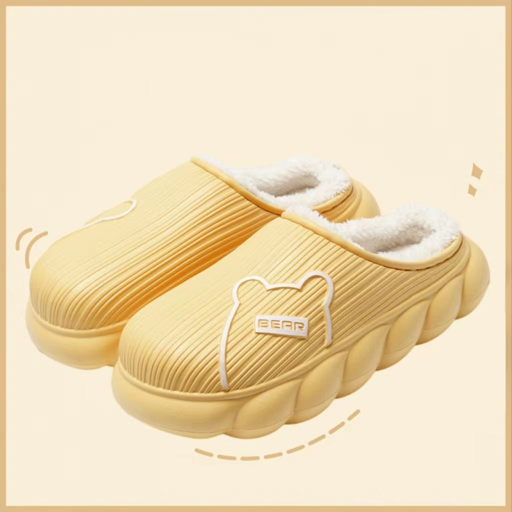 Autumn and Winter Women Waterproof Cotton Slippers Soft Indoor Home for Couples Warm Thick Soled Slippers for Women