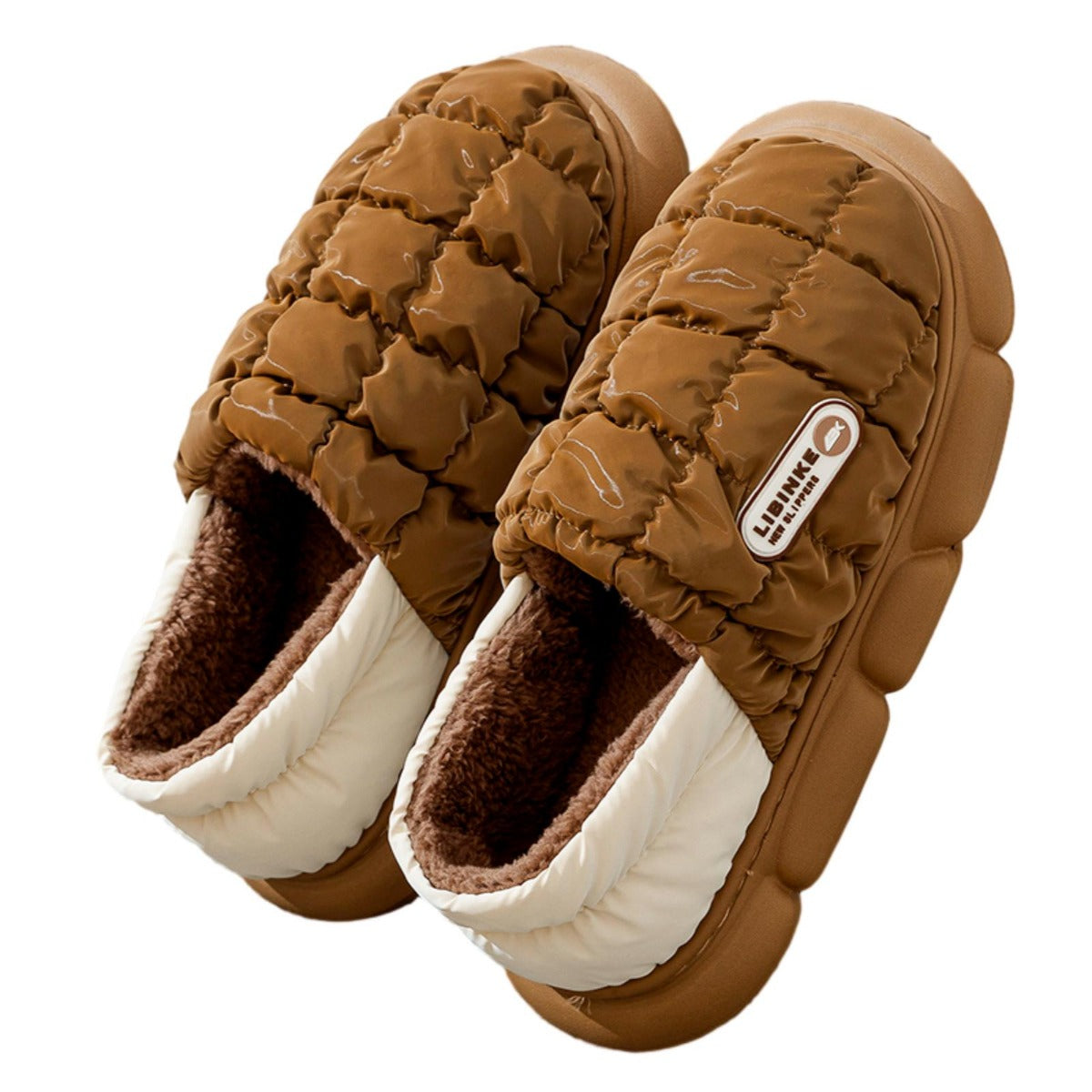 Cotton Slippers Women Autumn Winter Warmth Indoor Home Outdoor Non-slip Cotton Slippers