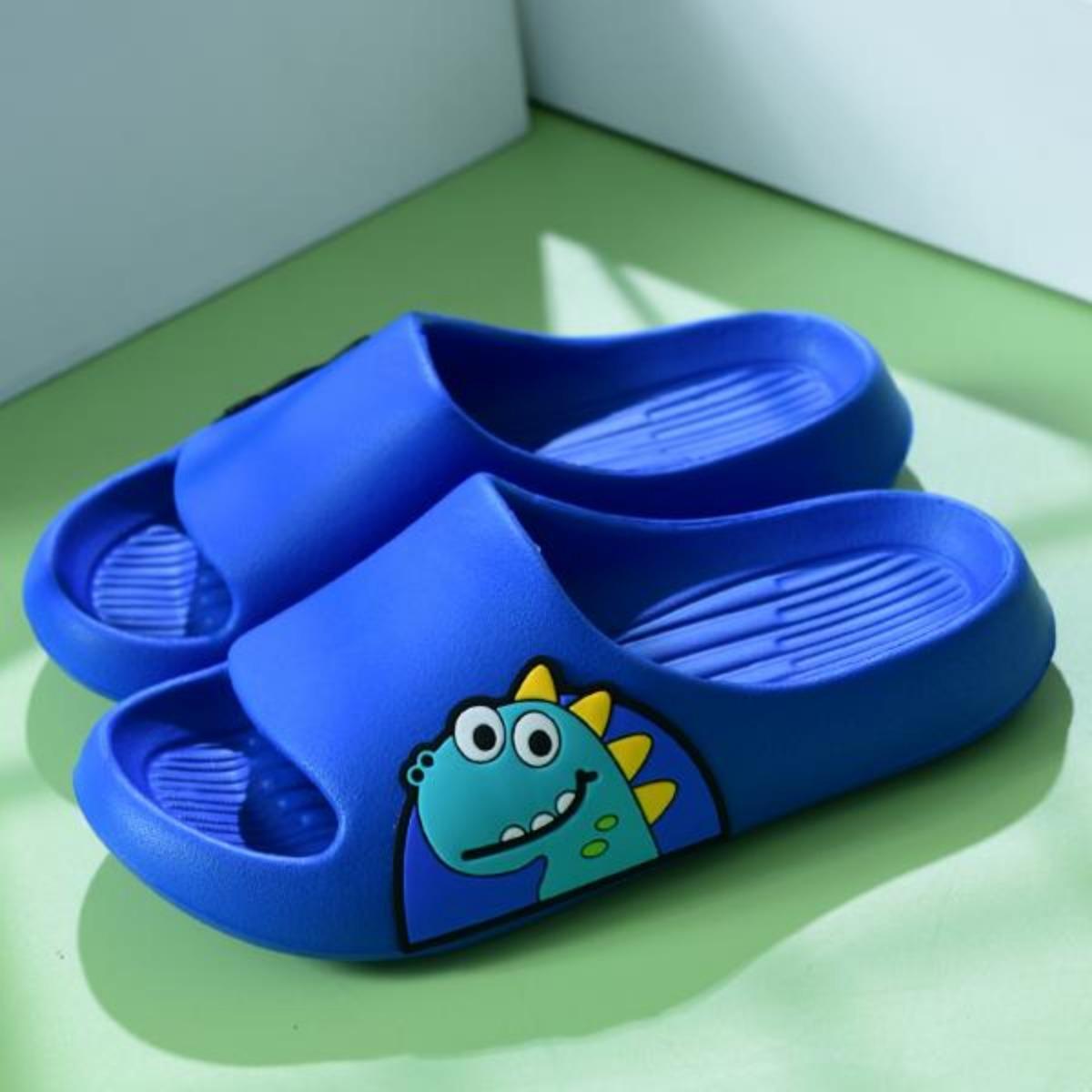 Children's Slippers Boys Summer Middle and Big Children Home Bathroom Bath Non-Slip Indoor Soft Bottom Cartoon Sandals Wear-Resistant