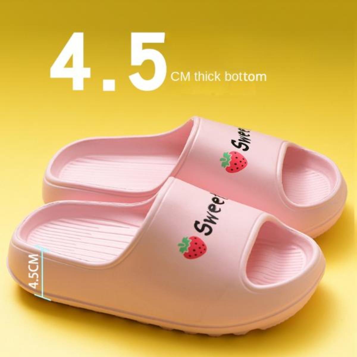 Super Thick Bottom Slippers for Women Summer Outdoor Wear Home Non-Slip Bathroom Mute Indoor Home Soft Bottom Couple Men's Slippers