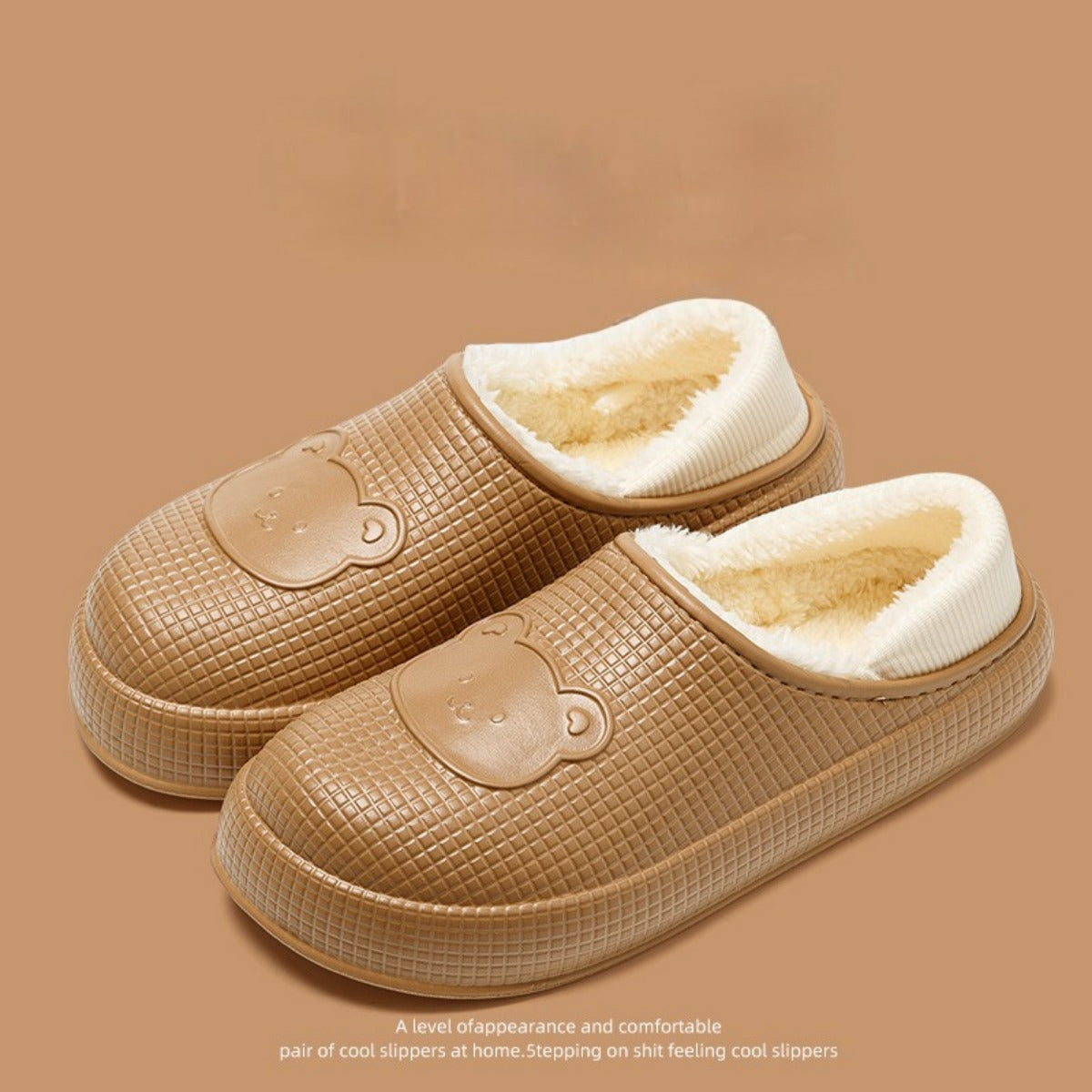 Autumn and Winter Cotton Slippers Women's Bag with Waterproof Thermal Indoor Household Platform Cotton Shoes Men